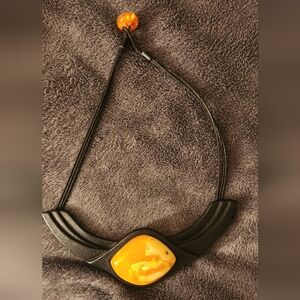 Baltic Butterscotch Amber Leather Necklace